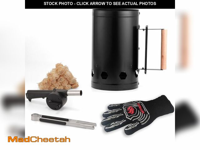 Lot 74-12979748 - WILLBBQ Charcoal Chimney Starter, Heavy Duty Premium Chimney Starter for Charcoal Grills BBQ Accesso...