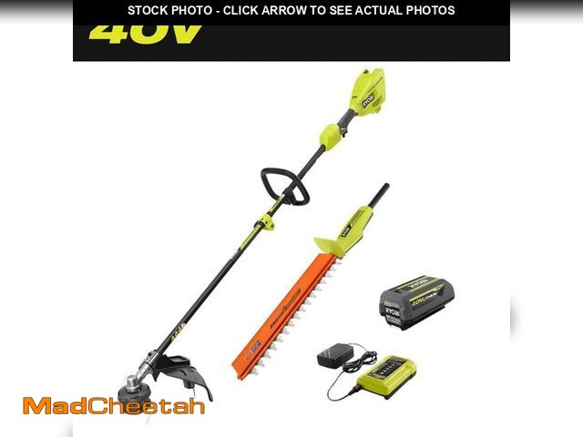 Lot 74-12582390 - RYOBI 40V 15 in. Expand-It Cordless Battery Attachment Capable String Trimmer &amp; Hedge Trimmer wi...
