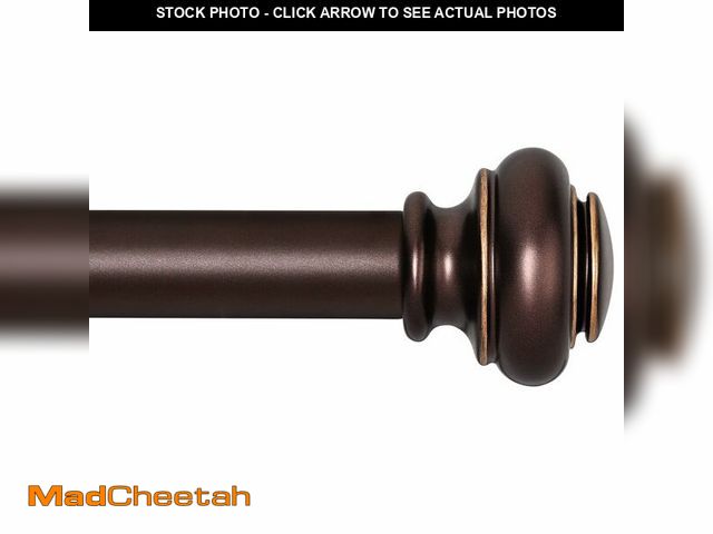 Lot 74-14213486 - SIMEWIN Heavy Duty Curtain Rods for Windows 72 to 144 Inches, 1 Inch Bronze Curtain Rods for Bedroom...