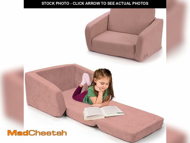 Lot 74-13967572 - ZICOTO Comfy Kids Chair for Toddler - Stylish 2 in 1 Lounger Made of Memory Foam Easily Unfolds Into...