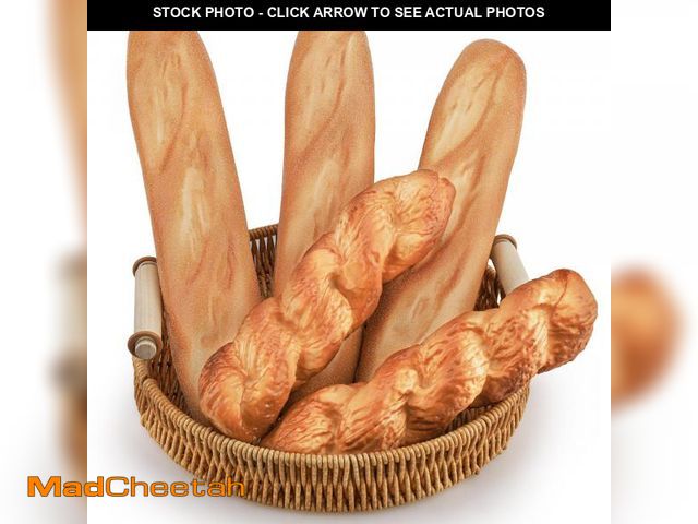 Lot 74-12315487 - Yatinkim 5pcs Artificial Bread Set Fake French Bread for Display Faux Twist Baguette Decor Loaf Real...