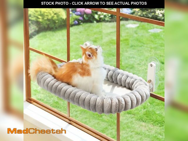 Lot 74-14274642 - Zakkart SnugCloud Foldable Cat Window Perch - Cordless, Ultra Soft Machine Washable Bed with 4-Sided...