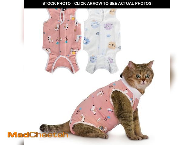 Lot 74-13469508 - ANWA 2 Pack Cat Recovery Suit - Breathable Cat Onesie for Cats After Surgery Female, Kitten Surgery ...