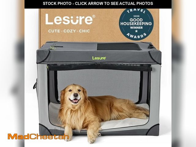 Lot 74-14368385 - Lesure Shown on Today Show Soft Collapsible XL Dog Crate, 42in Grey - UNUSED