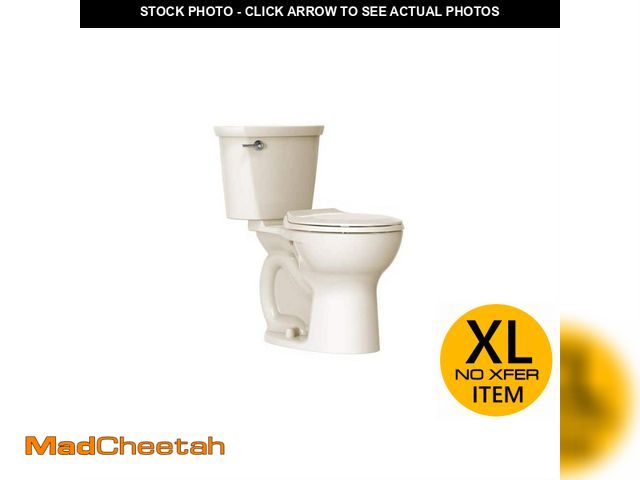 Lot 74-12932684 - American Standard Cadet 12 in. Antimicrobial 2-Piece 1.28 GPF Single Flush Chair Height Round Toilet...