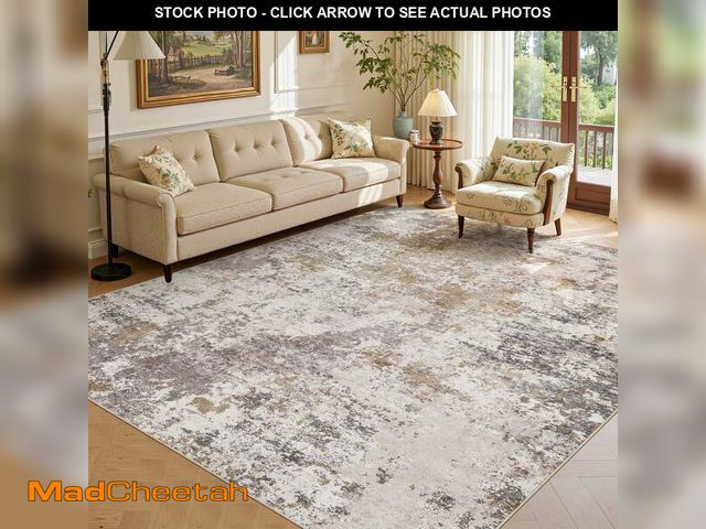 Lot 74-13029853 - UERMEI 10'x14' Large Area Rugs for Living Room, Washable Non-slip Soft Indoor Modern Abstract Rug fo...