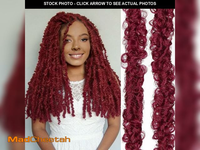Lot 74-13946605 - 24 Inch Distressed Butterfly Locs Crochet Hair, 8 Packs Thick Distressed Locs Crochet Hair Long Maro...