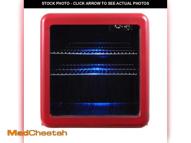Lot 74-14275182 - Magic Chef 1.7 cu. ft. Retro Mini Beverage Cooler in Red - UNUSED