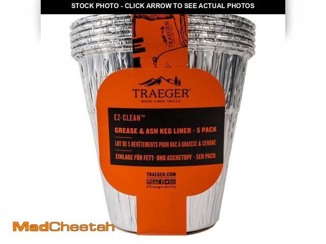 Lot 74-12528500 - Traeger EZ-Clean Grease and Ash Keg Liner 5 Pack BAC608 - UNUSED