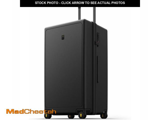 Lot 74-12633166 - LEVEL8 Trunk Luggages, Large Suitcase 28 Inch Luggage with Spinner Wheels, Luminous Textured Checked...