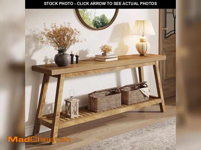 Lot 74-12230739 - Tribesigns 70.86-Inch Console Table for Entyrway, Farmhouse 2-Tier Entry Entrance Table, Narrow Long...