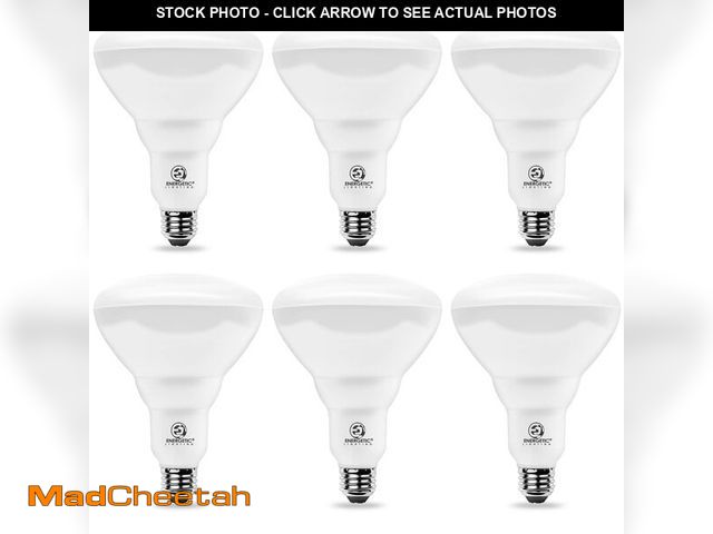 Lot 74-13624379 - Energetic BR40 LED Light Bulbs, Indoor Flood Light, Dimmable, 5000K Daylight, 110W Equivalent, 1600L...