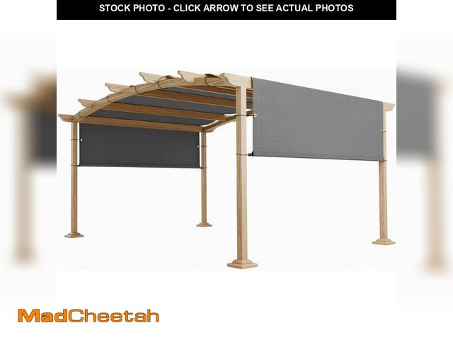 Lot 74-13040885 - TANG 9'x16' Pergola Shade Cover Replacement Canopy for Patio Deck Sunshade Universal Shade Cloth wit...