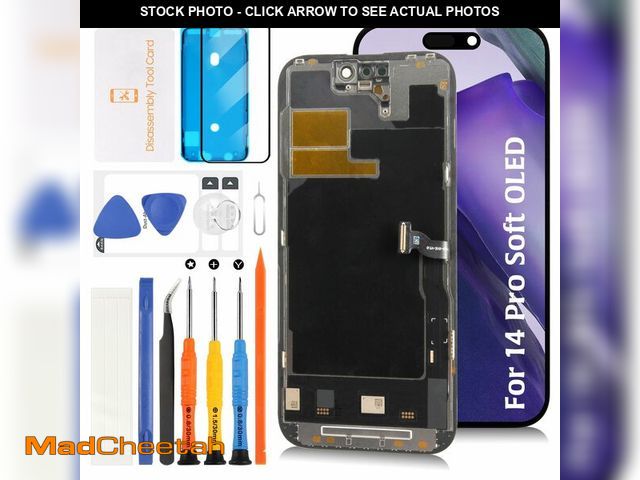 Lot 74-12457334 - Olivechard Soft OLED 14 Pro LCD [120Hz Promotion+Sensor Cable] Screen Replacement for iPhone 14 Pro ...