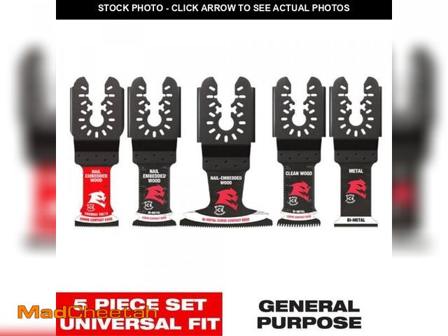 Lot 74-12516782 - DIABLO Universal Fit Wood and Metal Bi-Metal &amp; Carbide Oscillating Blade Set (5-Piece) - UNUSED
