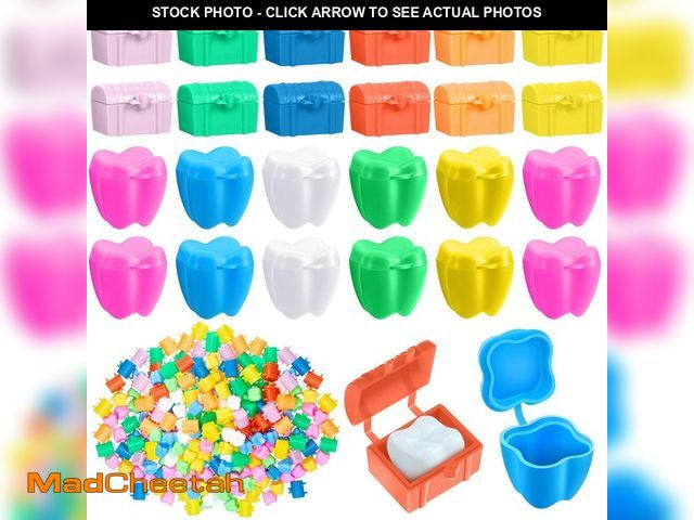 Lot 74-12716009 - Pinkunn 200 Pcs Colorful Tooth Savers Box, Plastic Tooth Holders Bulk for Boys Girls Kids Keepsake, ...