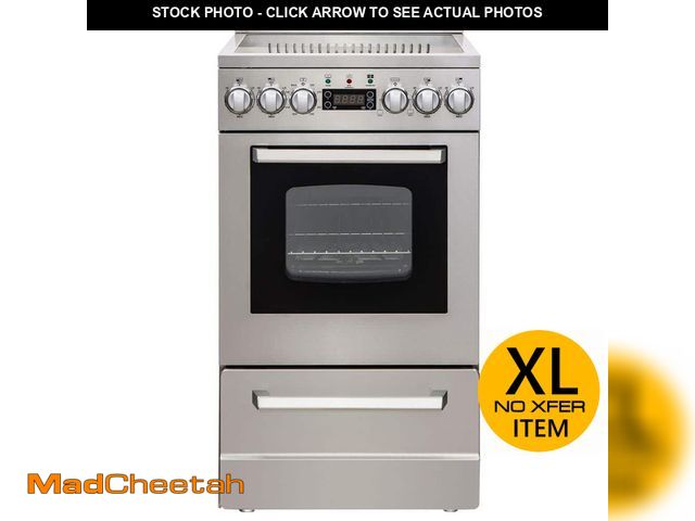 Lot 74-14327051 - Avanti Elite Series 20 in. 4 Element Burner Electric Range Oven in Stainless Steel - USED