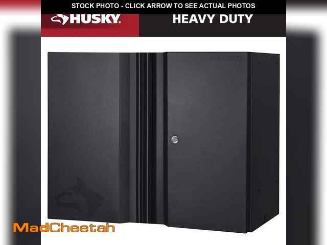 Lot 74-13866652 - Husky Heavy Duty (28 in. W x 22 in. H x 14 in. D) Welded 20-Gauge Steel Wall Mounted Garage Cabinet ...
