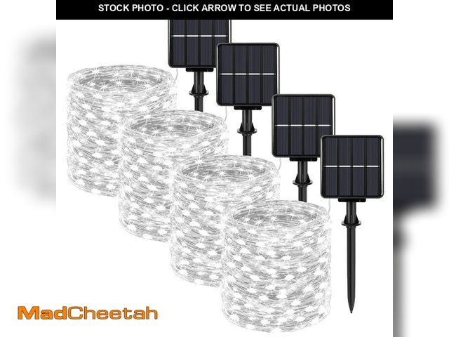 Lot 74-14333796 - Extra-long 288FT 800 LED Solar Fairy String Lights, 4-Pack 72FT 200 LED Outdoor Twinkle Lights Water...