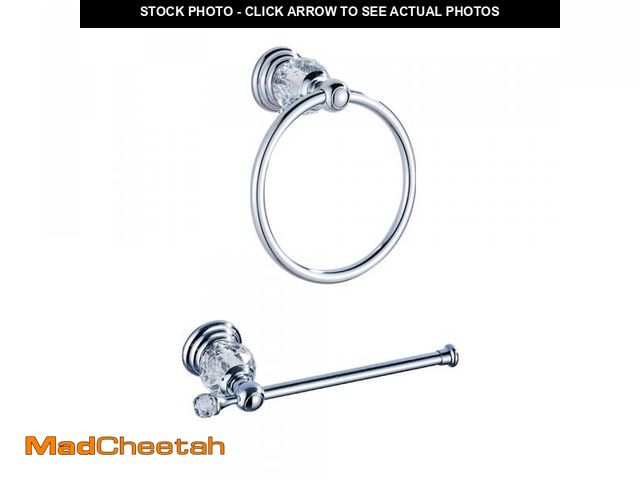 Lot 74-12315283 - WOLIBEER Crystal Toilet Paper Holder Chrome Hand Towel Ring Towel Holder Bathroom Accessories Polish...
