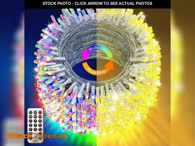 Lot 74-12217509 - KNONEW 403ft 1000 LED Christmas Lights Color Changing String Lights Outdoor with 11 Modes for Xmas T...