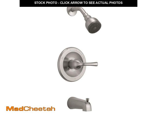 Lot 74-13001563 - *MISSING HANDLE AND RING* Delta Foundations Single-Handle 1-Spray Tub and Shower Faucet in Brushed N...