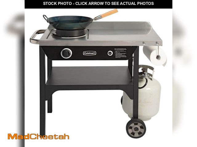 Lot 74-13107409 - CUISINART OUTDOORS Outdoor Wok Station 50,000 BTU Stir Fry Propane Grill in Black/Stainless Steel - ...