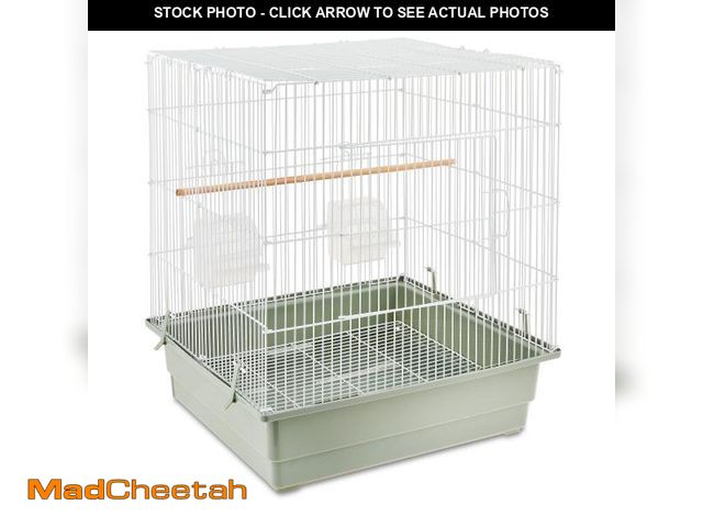 Lot 74-12537851 - Vibrant Life Small Bird Cage with Perch, Plastic Hooded Cup &amp; Tray for Parakeets &amp; Finches, ...