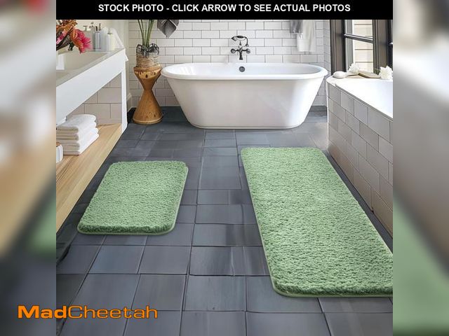 Lot 74-11553719 - MIULEE Microfiber Bathroom Rugs and Mats Sets 2 Pieces Extra Thick Non Slip Bath Mat Absorbent Soft ...