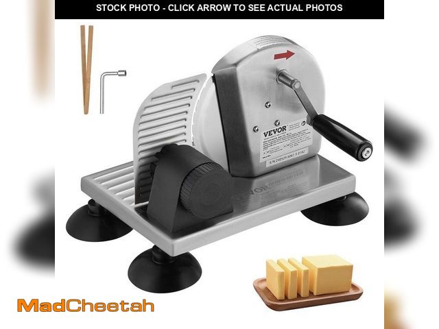 Lot 74-12691878 - *MISSING PLATE* VEVOR Manual Bread Slicer, 0 in.-6 in. Adjustable Thickness Cheeser Butter Cutting, ...