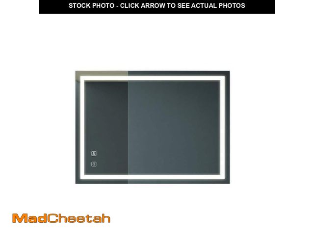 Lot 74-12827039 - Unbranded 36 in. W x 28 in. H Rectangular Frameless Anti-Fog LED Light Wall Bathroom Vanity Mirror i...