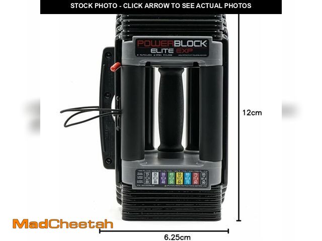 Lot 74-13071714 - (SINGLE) PowerBlock Elite EXP Adjustable Dumbbells, Stage 1, 5-50 lb. Dumbbell, Durable Steel Build,...