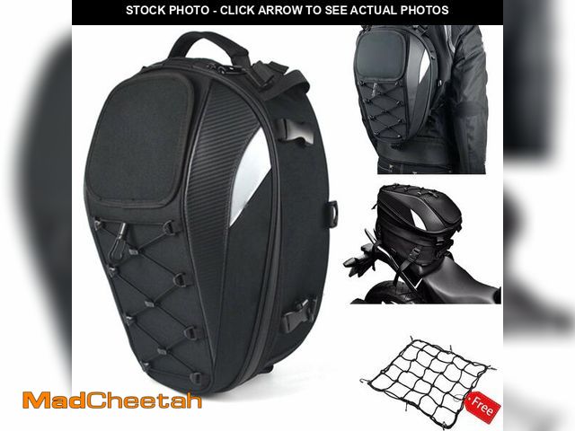 Lot 74-13952329 - MIHUNTER Motorcycle Tail Bag,Seat Bag,Dual Use Waterproof Helmet Bag for Motorbike - with One Extra ...