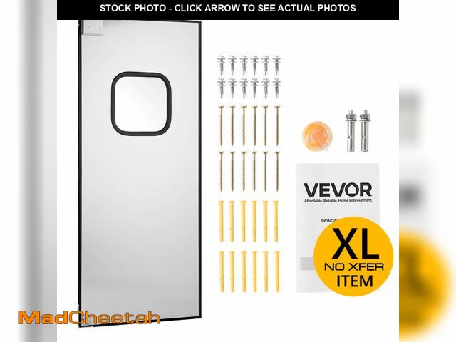 Lot 74-12785971 - VEVOR Traffic Swing Door, Single Panel Fits Door Opening 36" W x 84" H, Stainless Steel Commercial S...