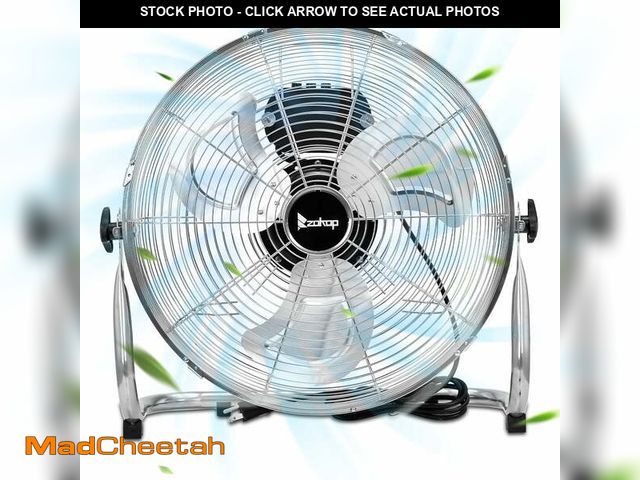 Lot 74-14352625 - Ktaxon 18" High-Velocity Industrial Floor Fan, Heavy Duty Metal Fan, Adjustable Tilt and 3 Speeds up...