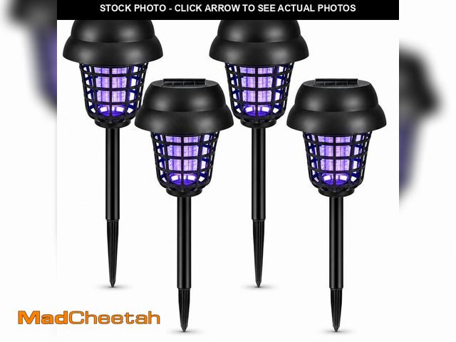 Lot 74-14263787 - 4 Pack Solar Bug Zapper Outdoor Waterproof Solar Powered Mosquito Zapper Repellent Outdoor Patio,Cor...