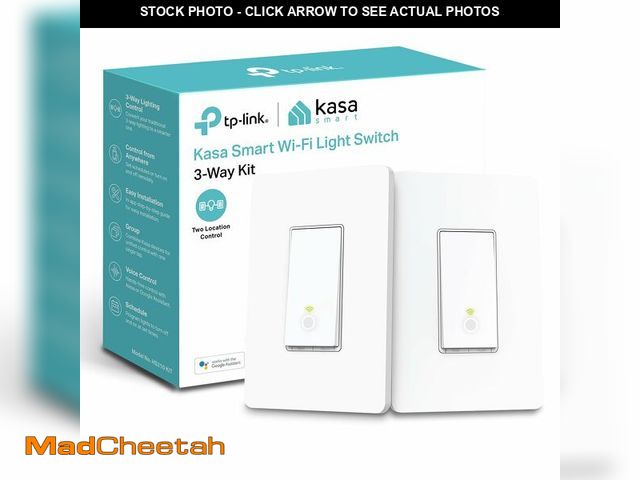 Lot 74-13951262 - Kasa Smart 3 Way Switch HS210 KIT, Needs Neutral Wire, 2.4GHz Wi-Fi Light Switch works with Alexa an...