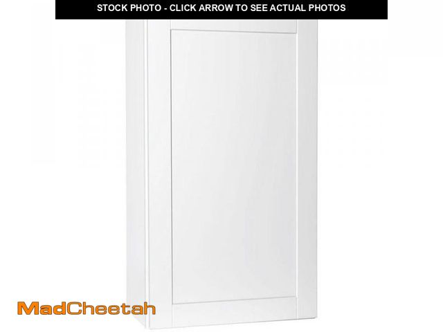 Lot 74-12470524 - Shaker 24 in. W X 12 in. D X 42 in. H Assembled Wall Kitchen Cabinet in Satin White - UNUSED
