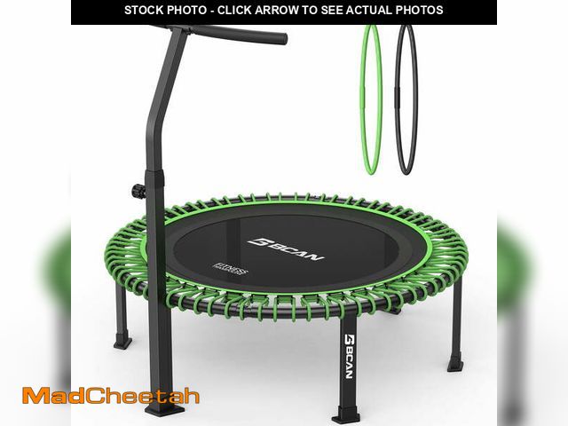 Lot 74-13816392 - BCAN 500 LBS Soft Land Mini Trampoline, 40" Fitness Trampoline, Bungees(2 Sets), T Shape Adjustable ...