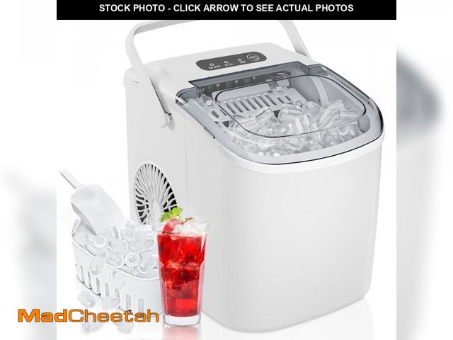Lot 74-12481984 - Simzlife 26 lbs/24H Countertop Ice Maker Machine,One-Button Operation,9 Bullet-Shaped Ice in 6 Min, ...
