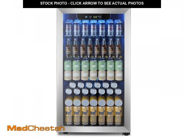 Lot 74-12243695 - Electactic Mini Fridge 130 Can Beverage Refrigerator Cooler, 3.2 Cu.Ft Drink Fridge forSoda Wine Bee...