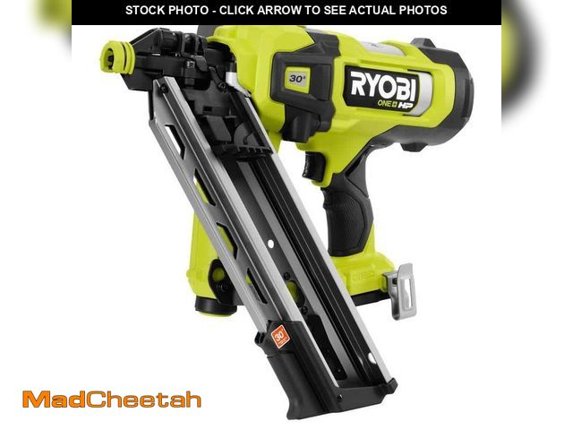 Lot 74-13131523 - RYOBI ONE+ HP 18V Brushless Cordless AirStrike 30ÃÂ° Framing Nailer (Tool Only) - USED
