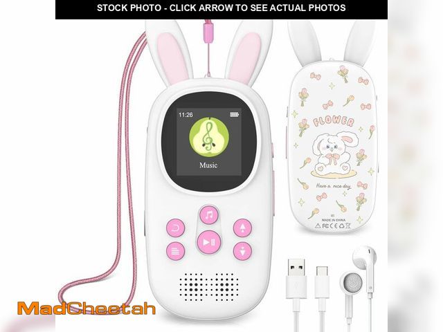 Lot 74-14300004 - MP3 Player for Kids, Cute Bunny Music Player with Bluetooth, Up to 128GB - UNUSED