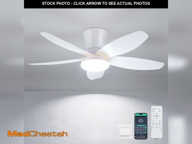 Lot 74-12717525 - Surtime Ceiling Fans with Lights-36 Low Profile Ceiling Fan with Light and Remote/APP Control,Flush ...