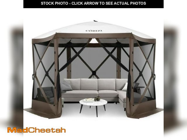 Lot 74-12156283 - COBIZI 12 X12  Pop-up Gazebo Outdoor Camping Tent with 6 Sides Mosquito Netting  Waterproof  UV Resi...