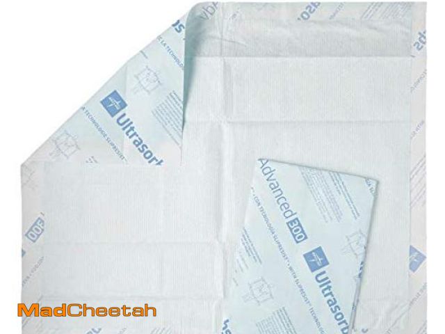 Lot 74-12137116 - Medline Ultrasorbs Drypads with SlipResist Technology, 30" x 36", 70 Count, Super Absorbent Disposab...