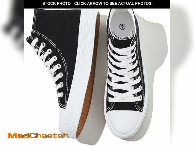 Lot 74-12609144 - Witwatia Women's High Top Sneakers Canvas Shoes for Women Fashion Sneakers Comfortable Lace Up Casua...