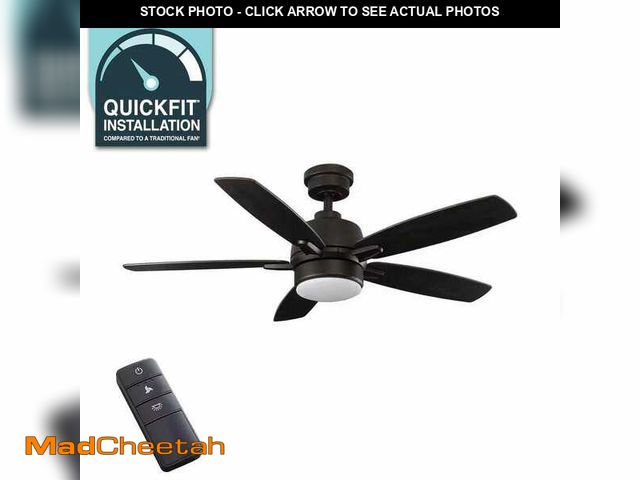 Lot 74-12691500 - Home Decorators Collection Fawndale 46 in. Indoor Integrated LED Bronze Ceiling Fan with Light Kit, ...