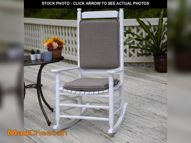 Lot 74-12510298 - Klear Vu Porch Rocking Chair Cushion Set for Indoor and Outdoor Use, Assembled in The USA, Easy to C...