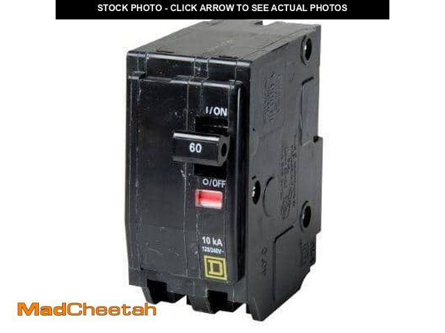 Lot 74-14314843 - Square D QO 60-Amp 2-Pole Circuit Breaker (QO260CP) - USED